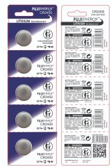 CR2450 FUJIENERGY Lithium Coin Cell, blister pack of 5