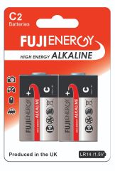 C FUJIENERGY Alkaline, blister pack of 2